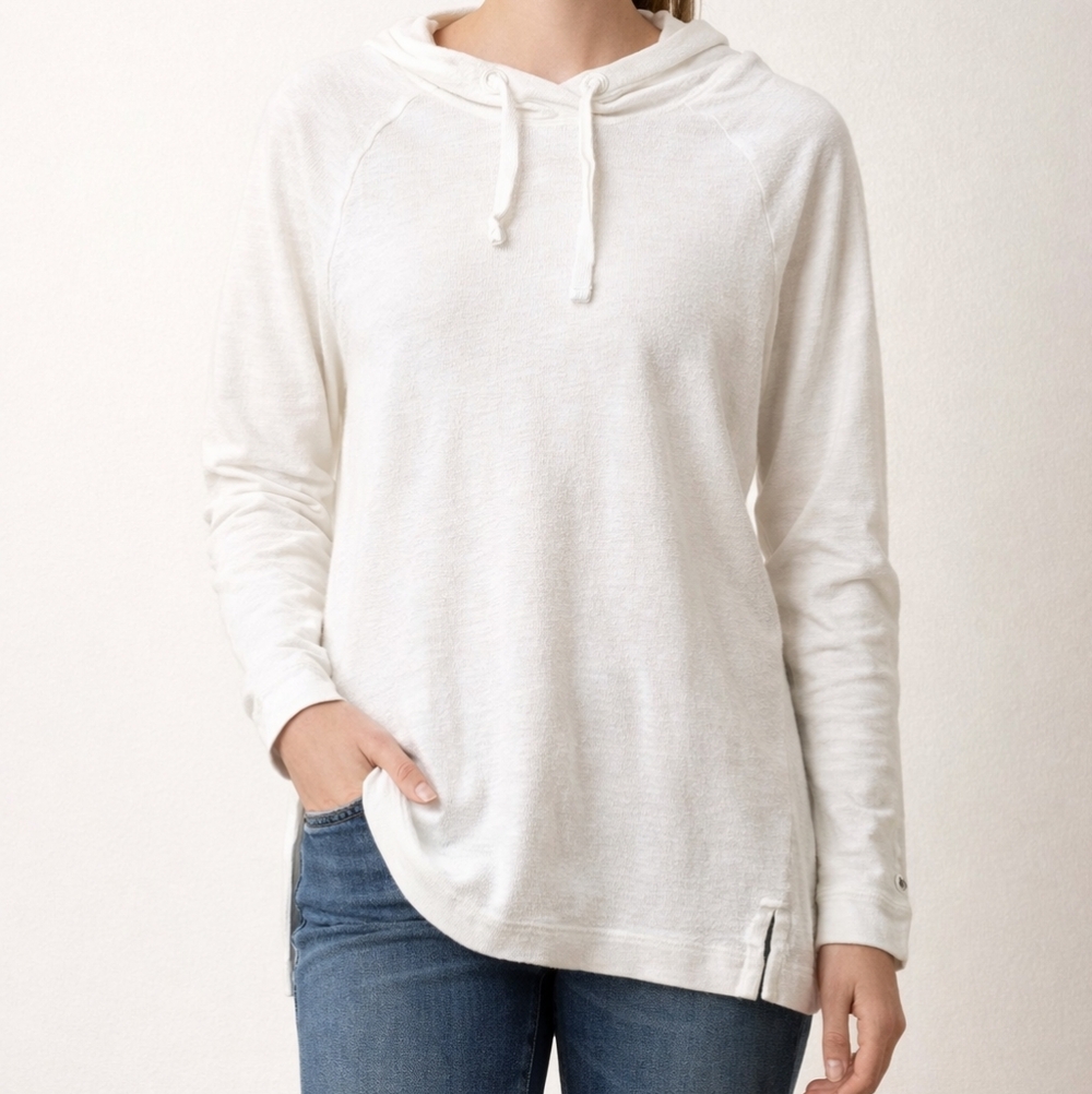 Columbia Women's Hooded White Pullover Top Sz M